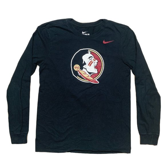 Adult Nike The Nike Tee Long Sleeve Crew Neck T-Shirt‎ Black S Florida State - Picture 1 of 8